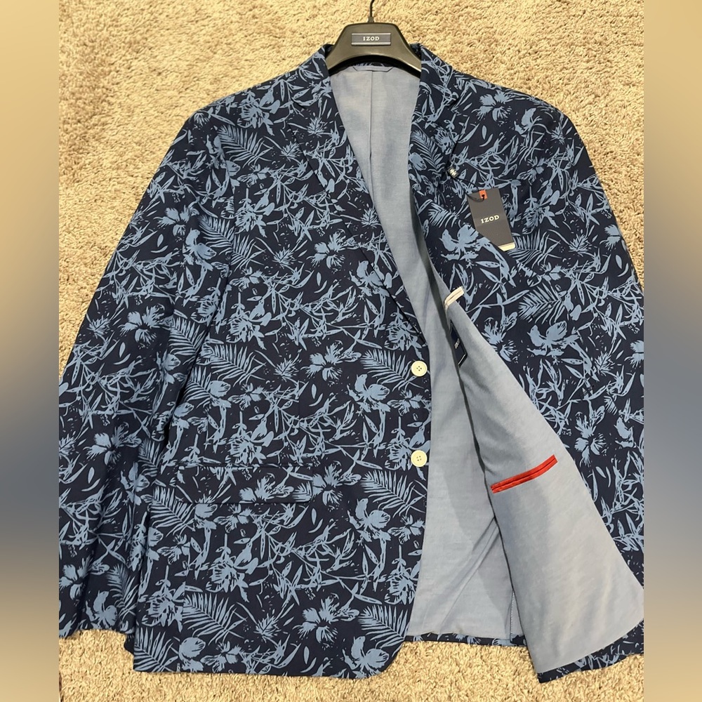 IZOD Sport Coat!! New with Tags! Blue. Size 50 Regular. Great Condition